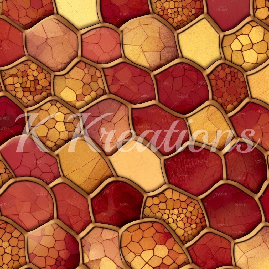 Amber Abstract Hexagon