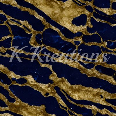 Shimmer Gold and Navy Marble