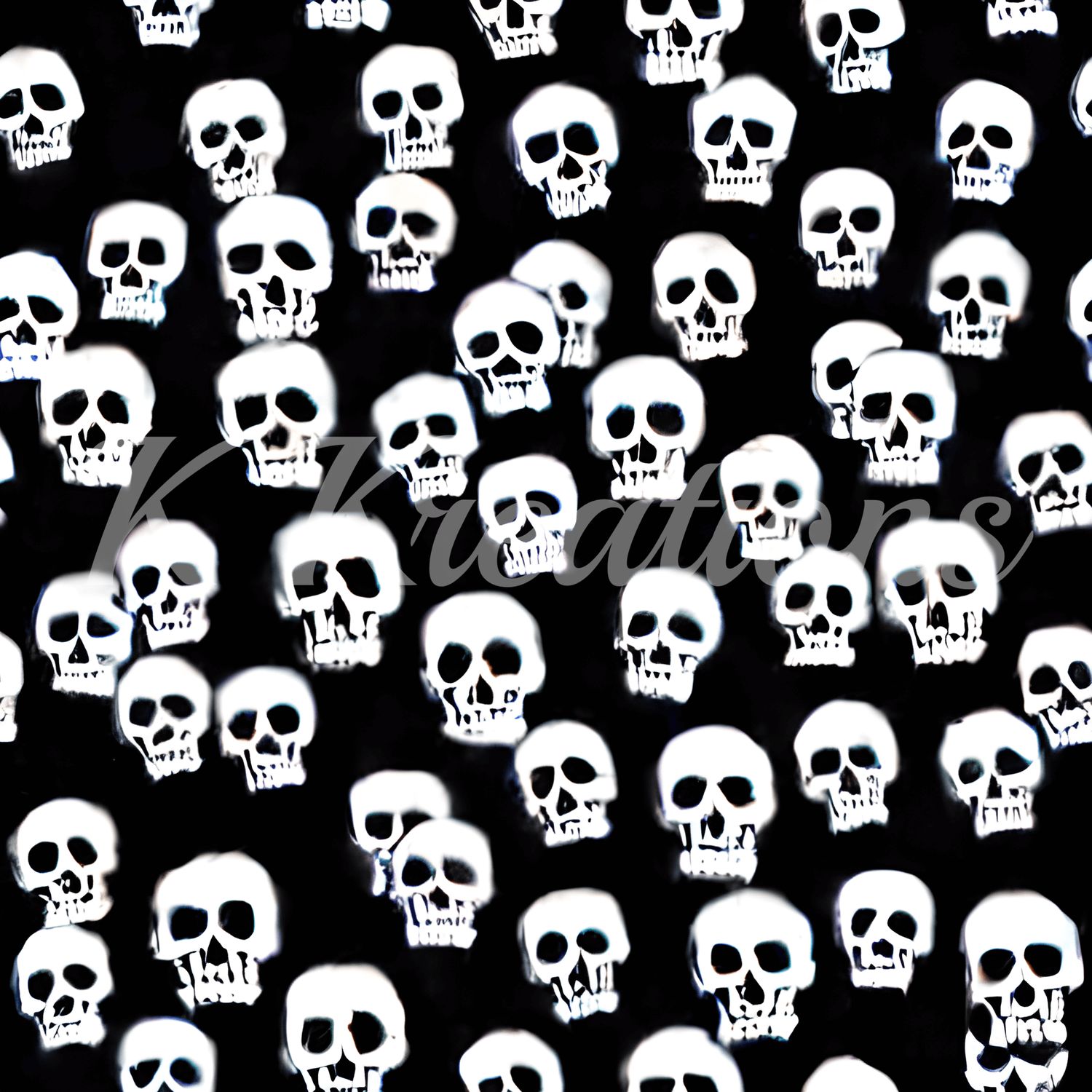 Small Black and White Skulls