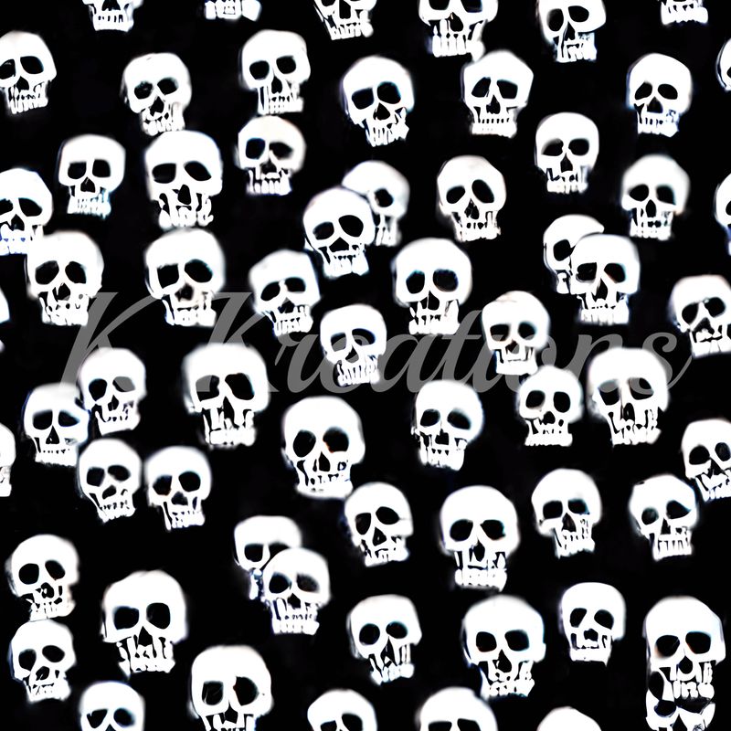 Small Black and White Skulls