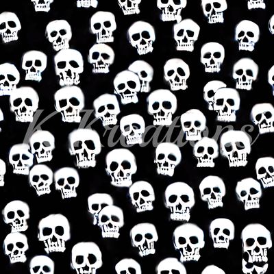 Small Black and White Skulls