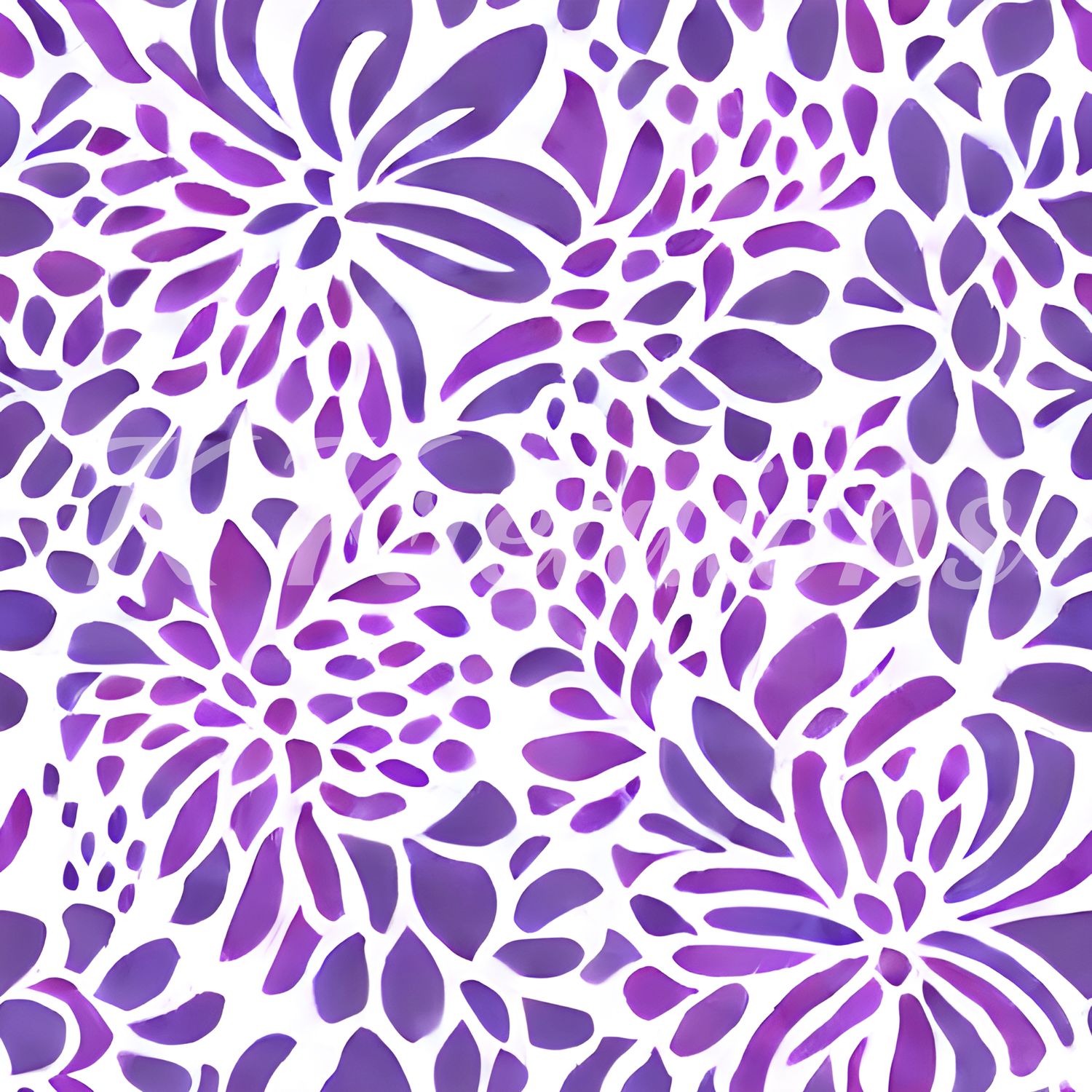 Purple Flower Stamp Print