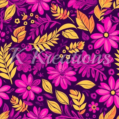 Pink and Orange Floral
