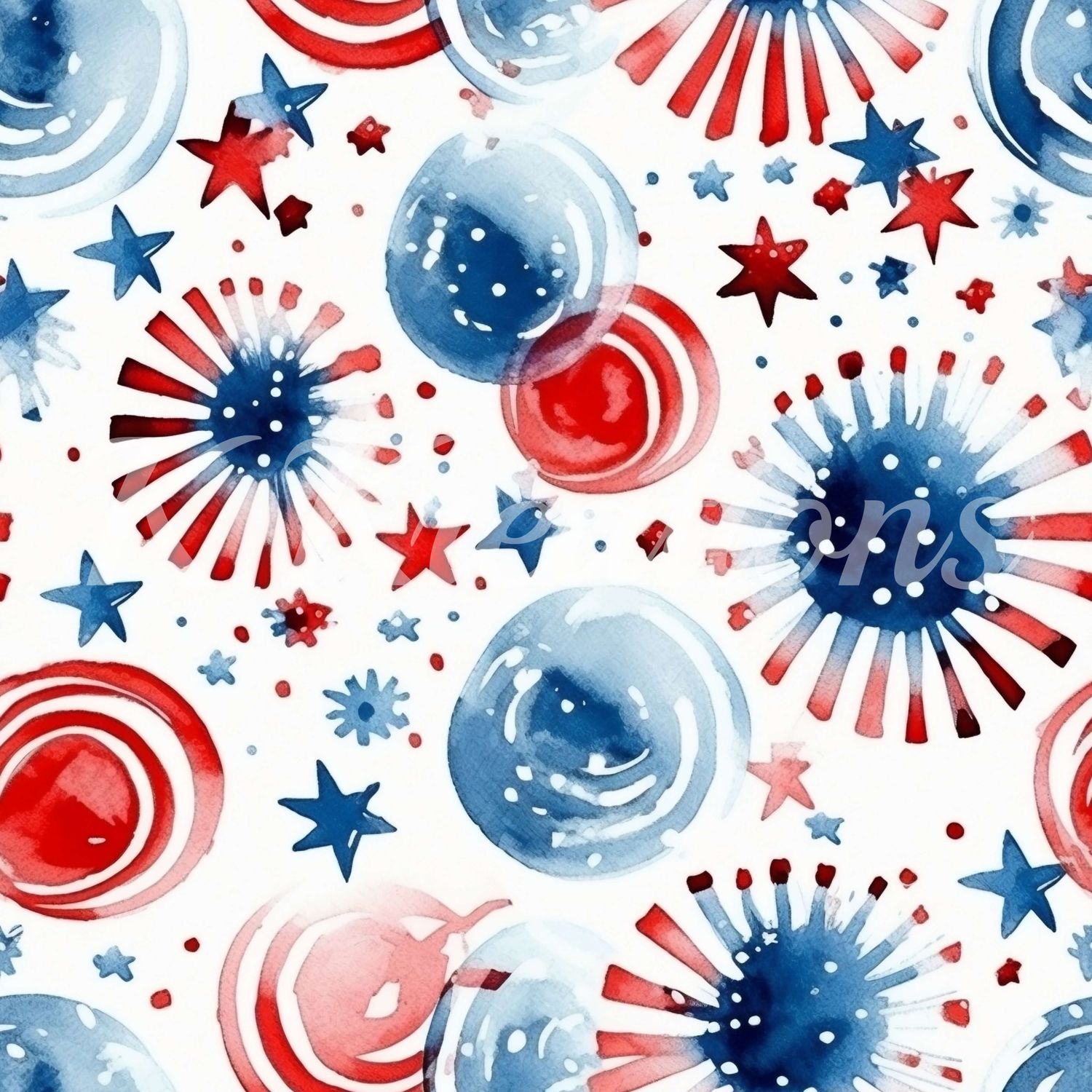 Patriotic Starburst and Bubbles