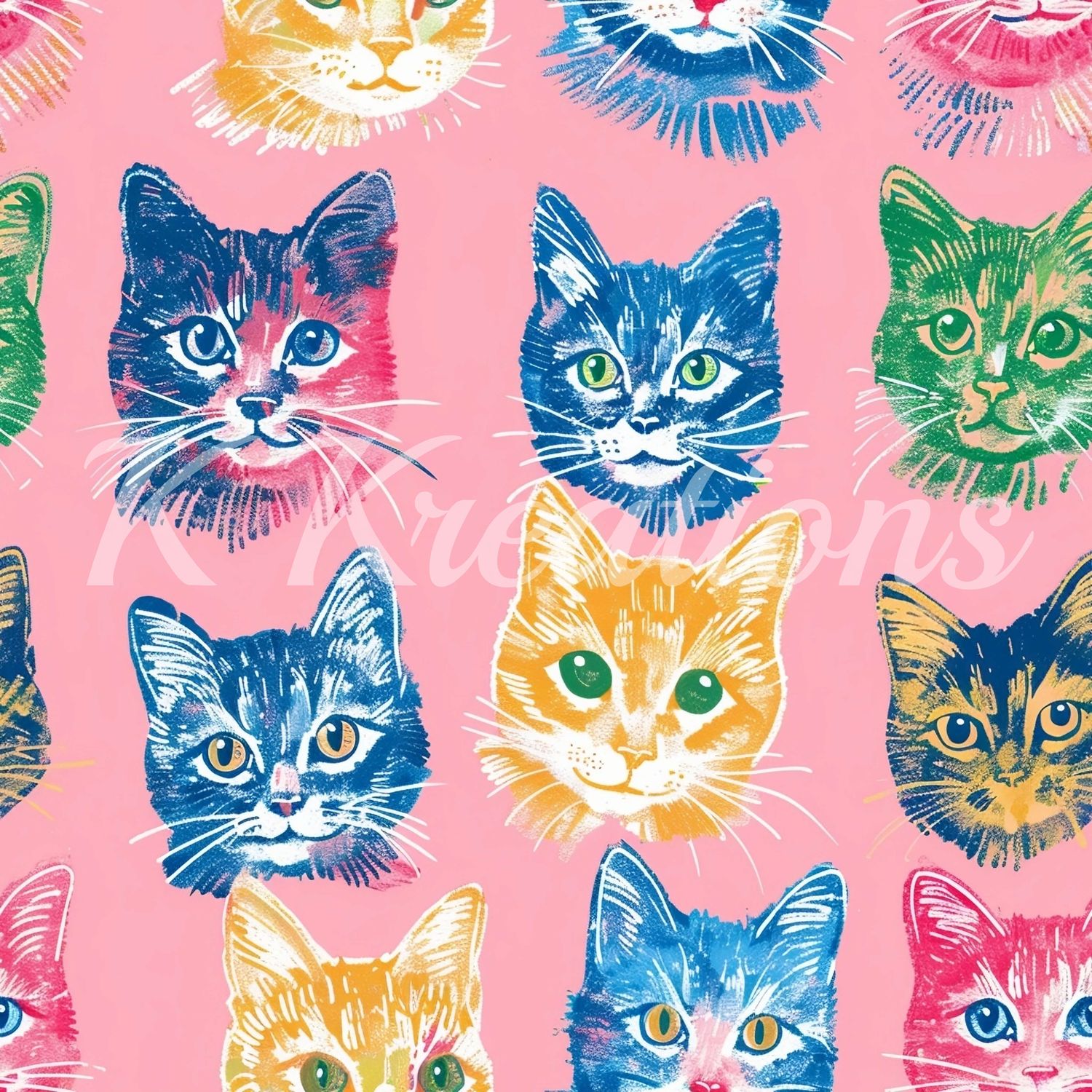 Colorful cats