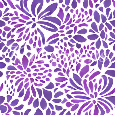 Purple Flower Stamp Print