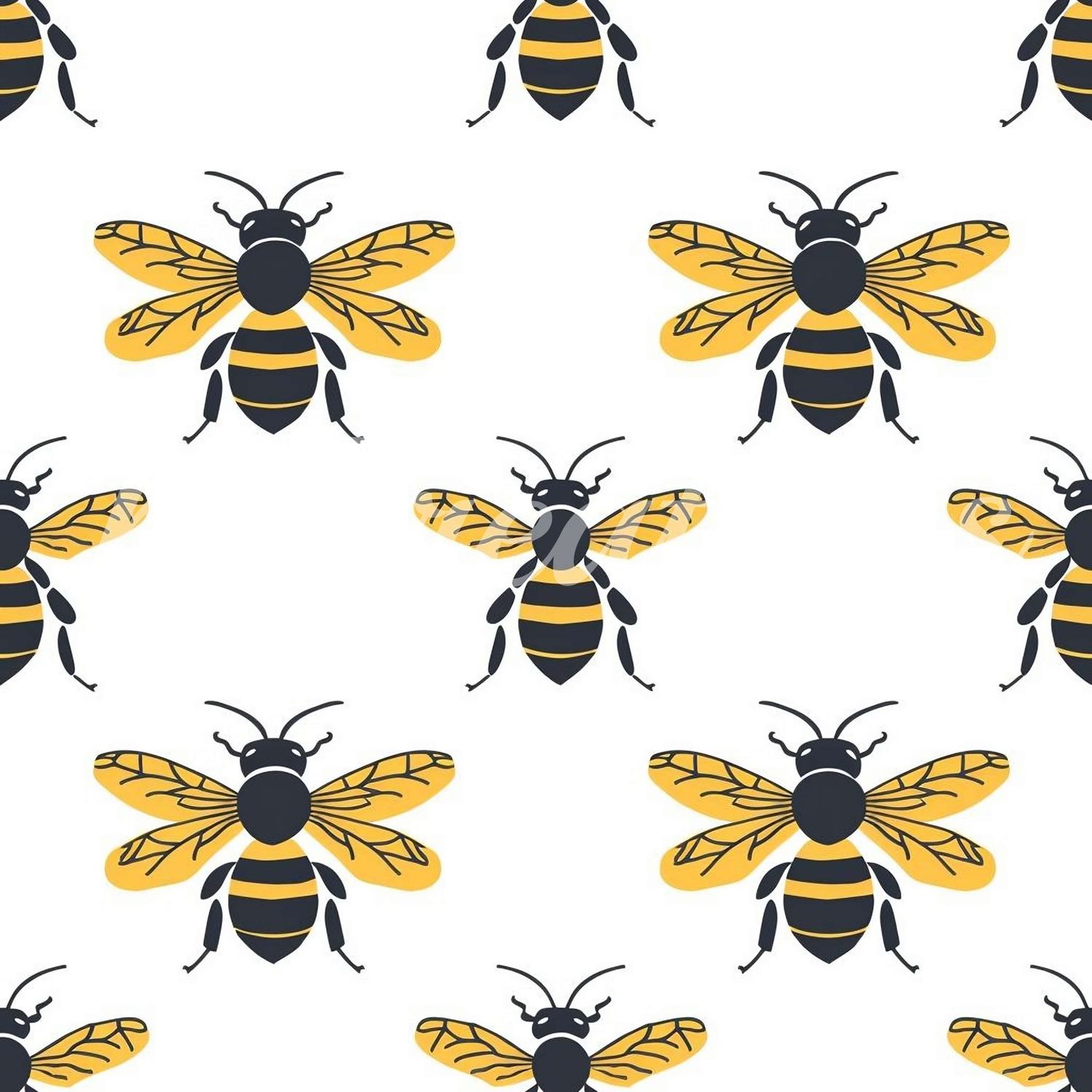 Bees with White Background