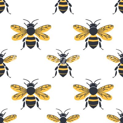 Bees with White Background