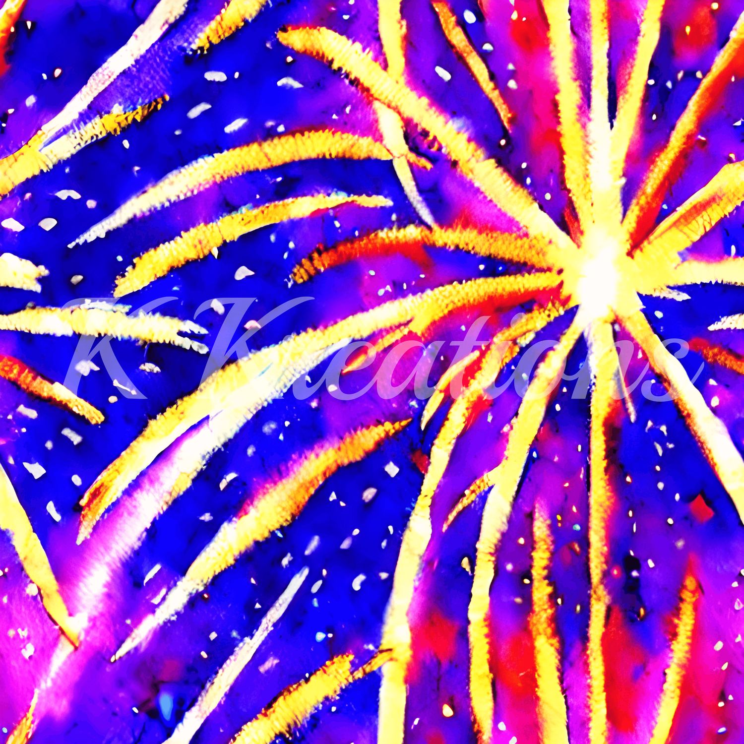 Yellow Firework Burst