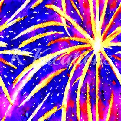 Yellow Firework Burst