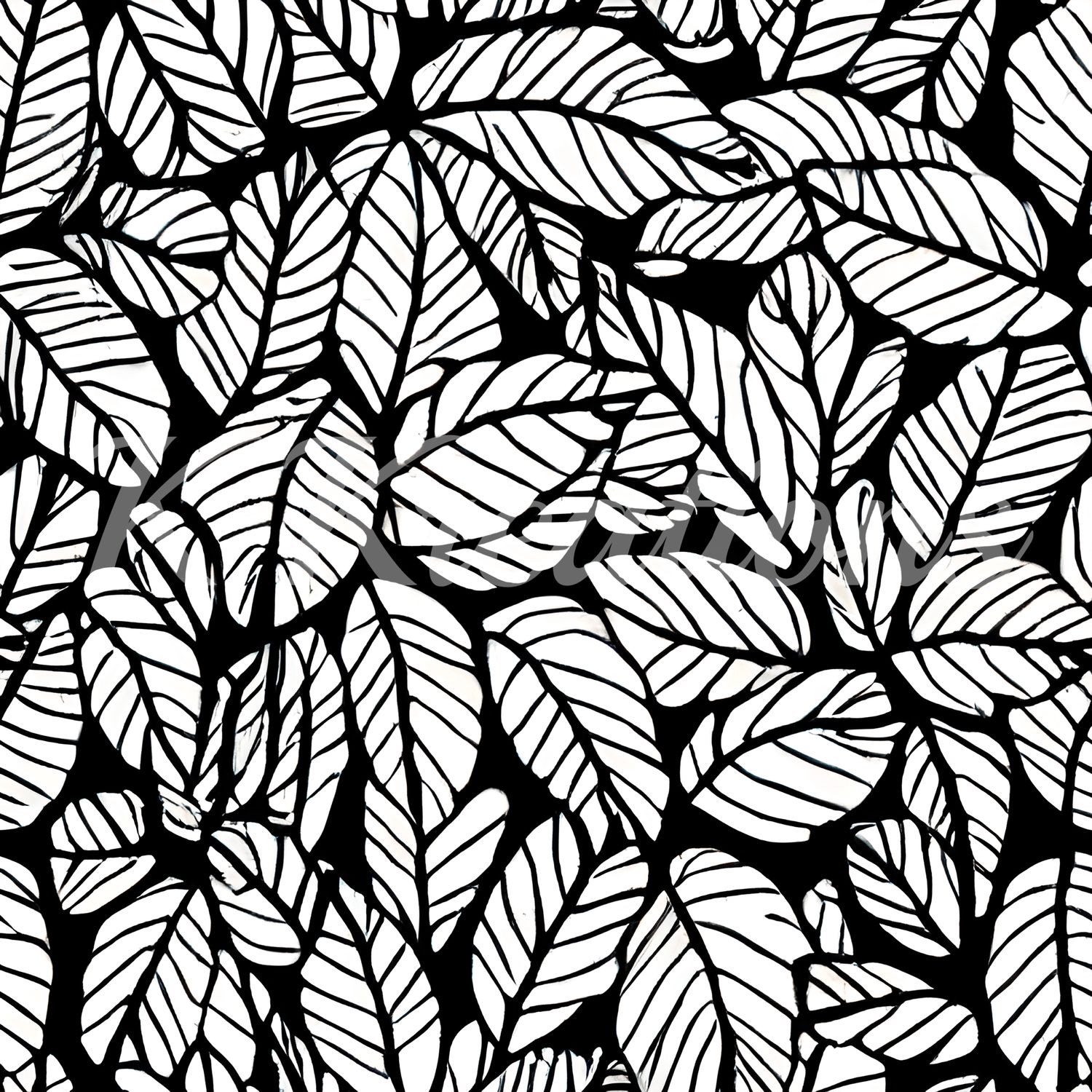 Black and White Leaves