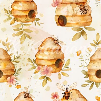 Beehives with small bees