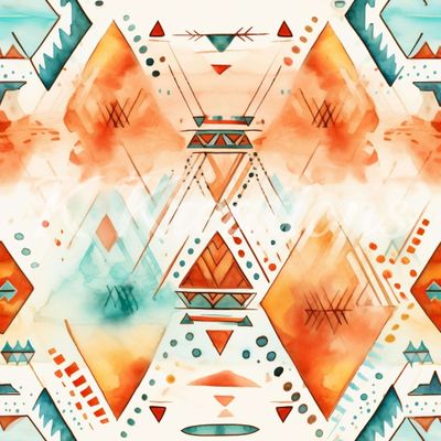Western Inspired Orange and Teal