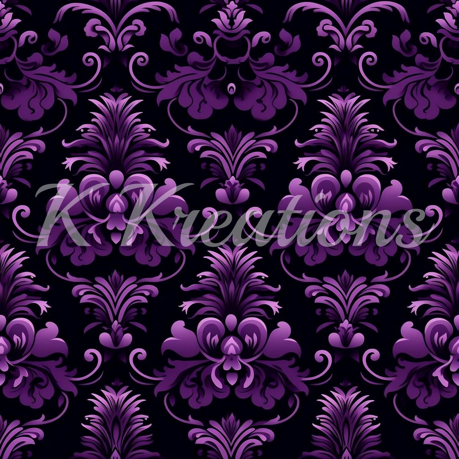 Black and Purple Ornate