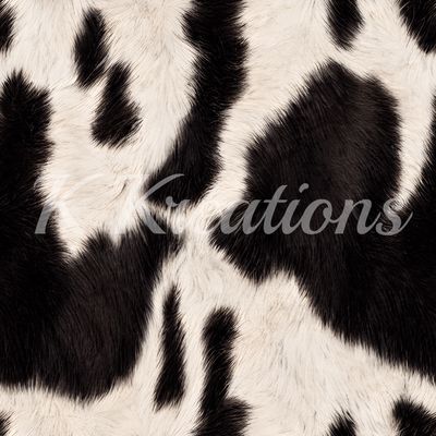 Black and White Cow Print