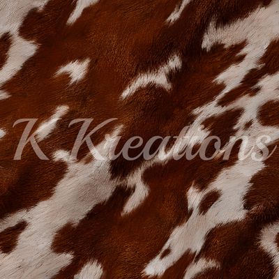 Brown and White Cow Print