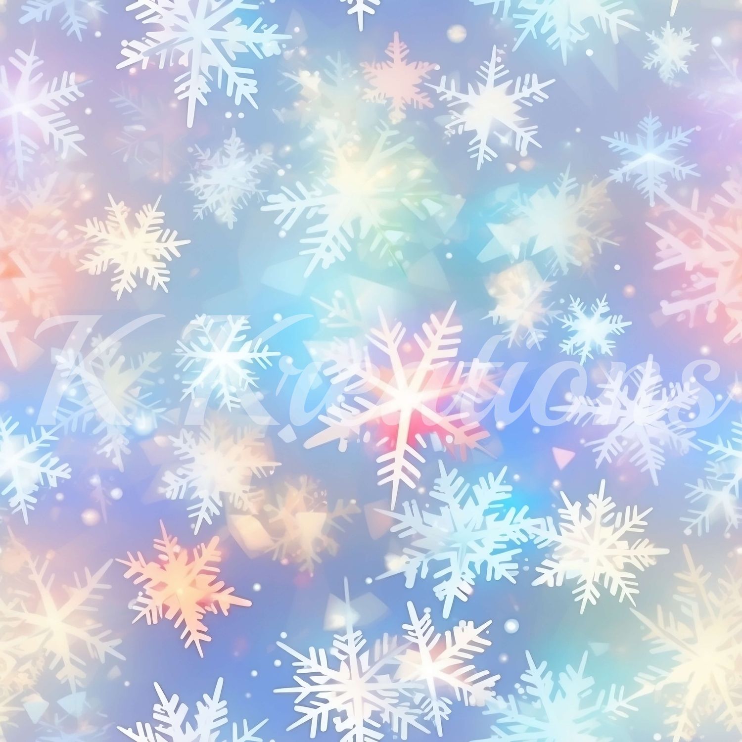 Pastel Small Snowflakes