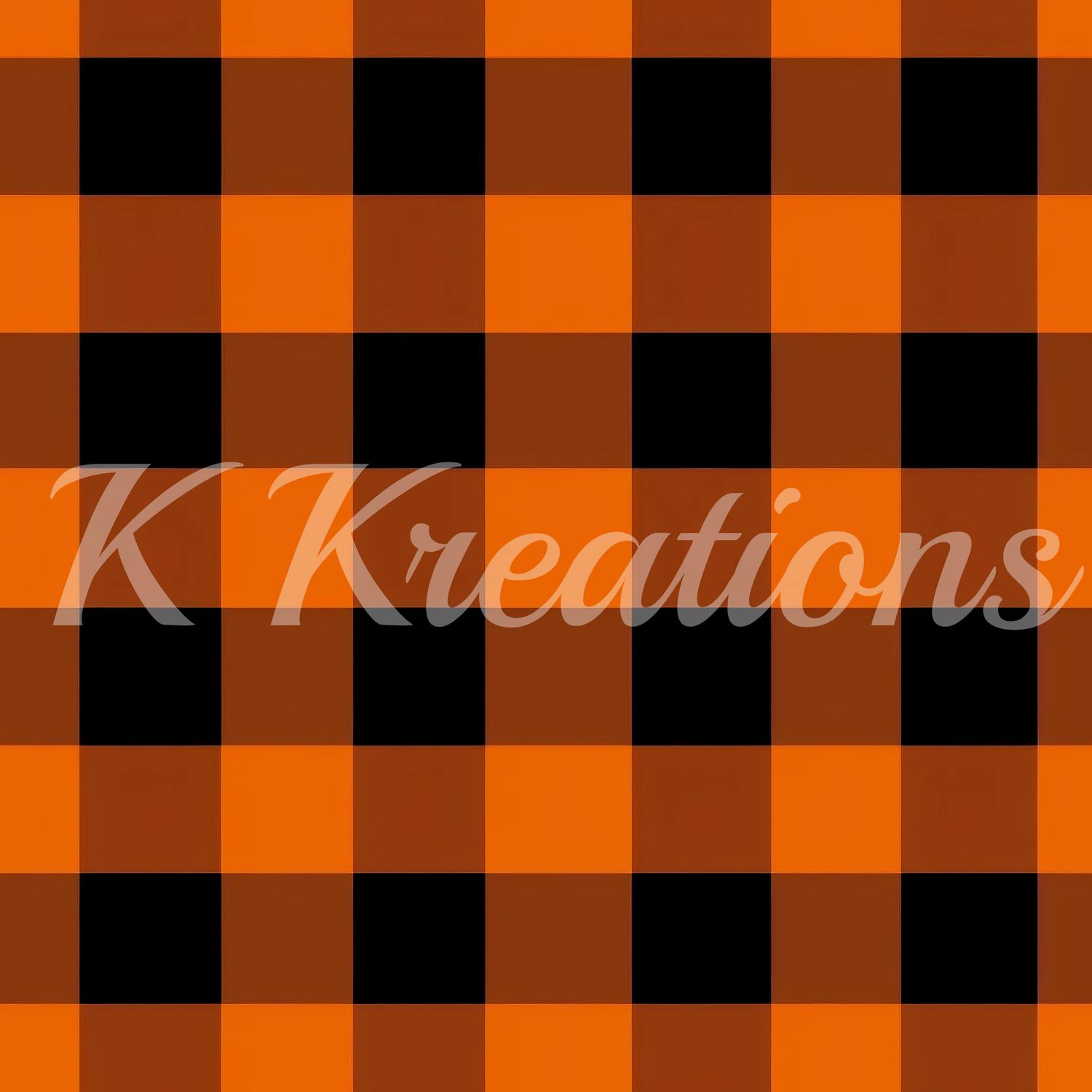 Orange and Black Plaid