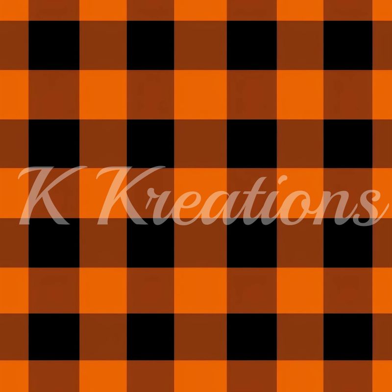 Orange and Black Plaid