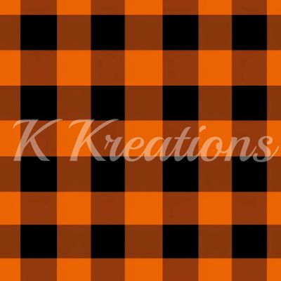 Orange and Black Plaid