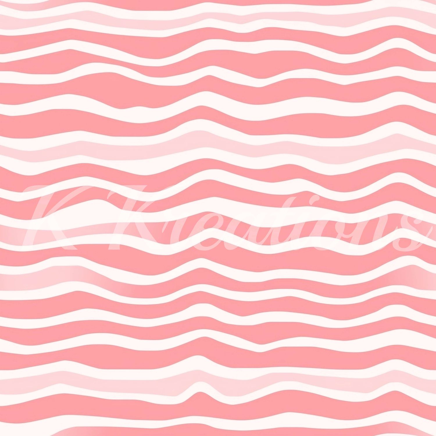 Coral Horizontal Squiggle Lines