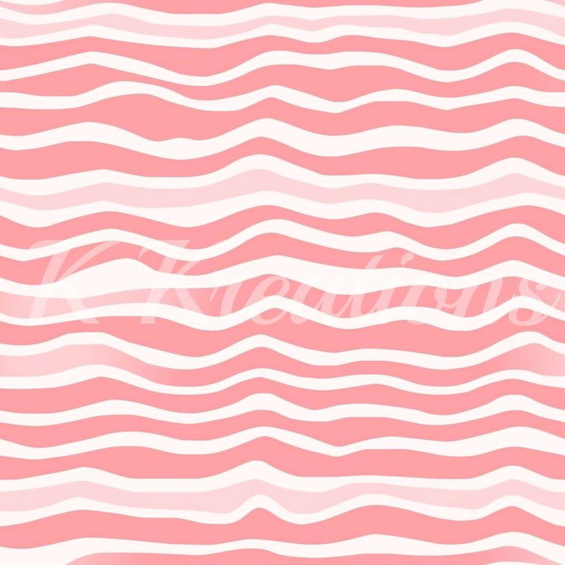 Coral Horizontal Squiggle Lines