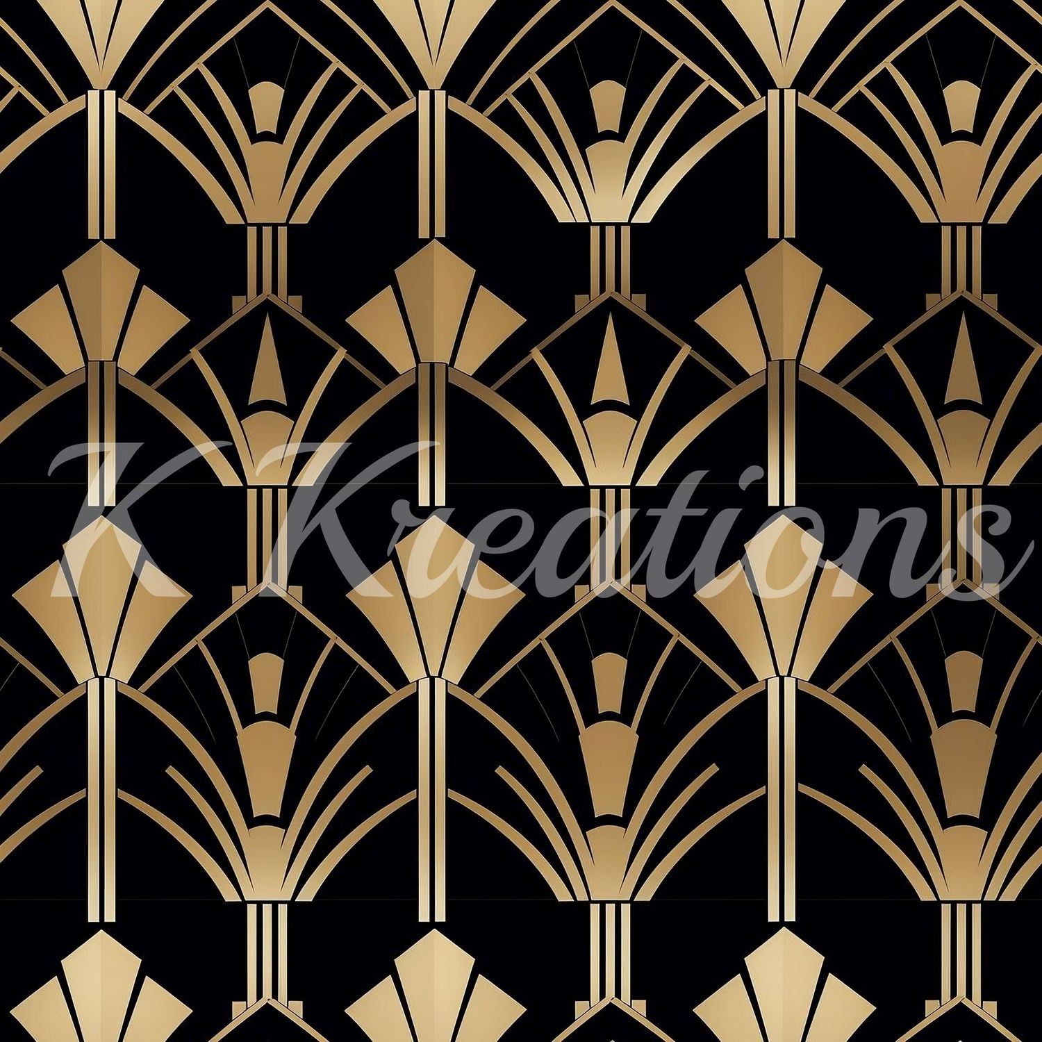 Gold and Black Art Deco