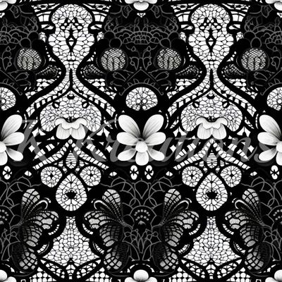 Black and White Lace Ornate