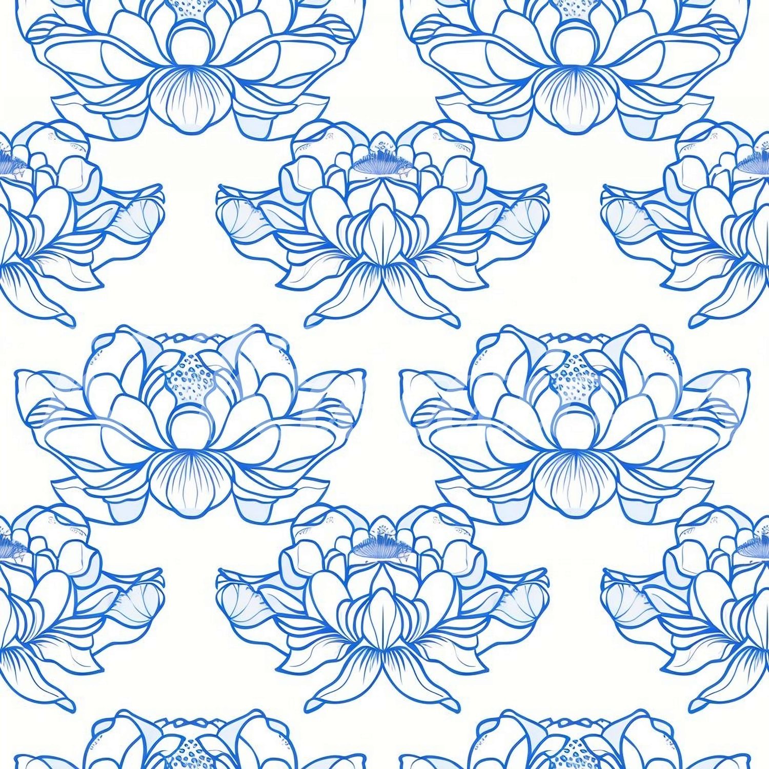 Blue Lotus Outline
