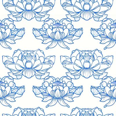 Blue Lotus Outline