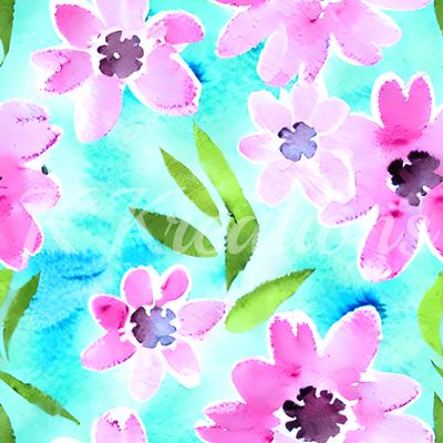 Pink Watercolor Daisies