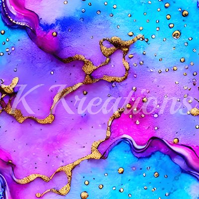 Fushia and Blue Marble Print