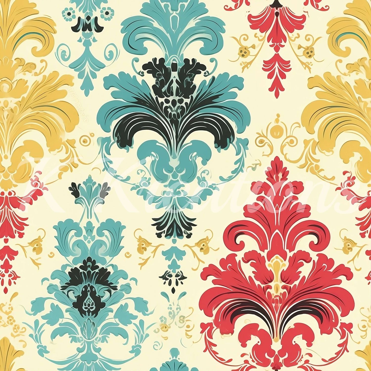 Primary Color Victorian Ornate