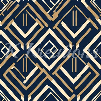Tan Art Deco Print