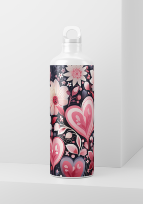 20oz Skinny Wrap Only - Valentine&#39;s Flowers Design 2