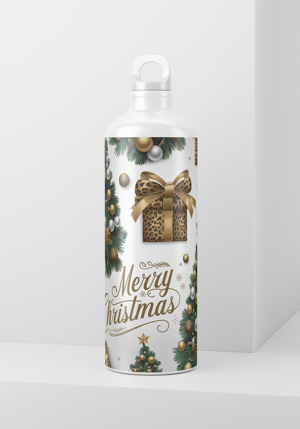 Leopard Merry Christmas - 20oz Skinny Wrap Only