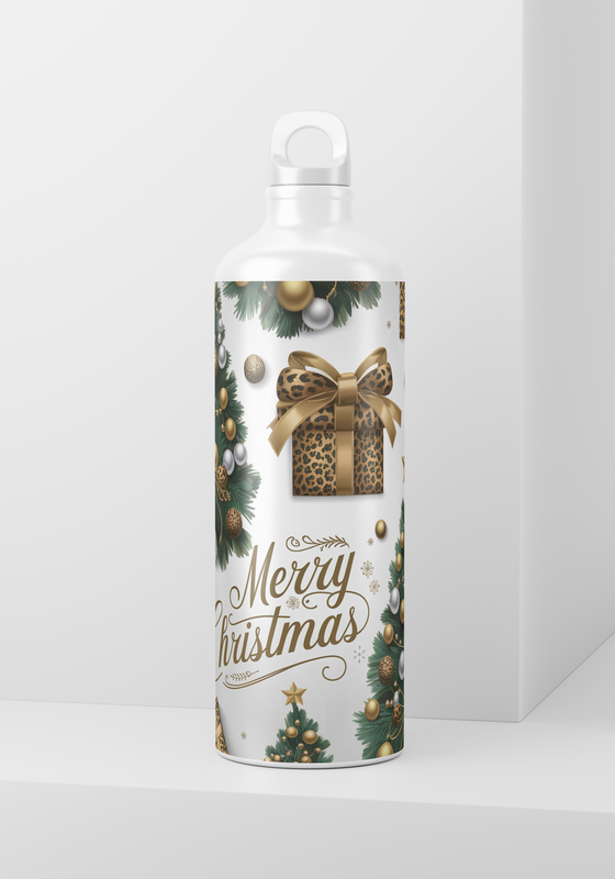Leopard Merry Christmas - 20oz Skinny Wrap Only
