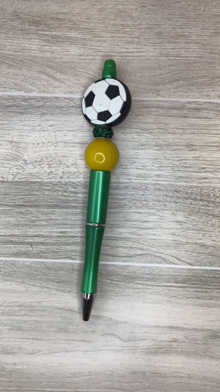 Green pen with Soccer Ball focal