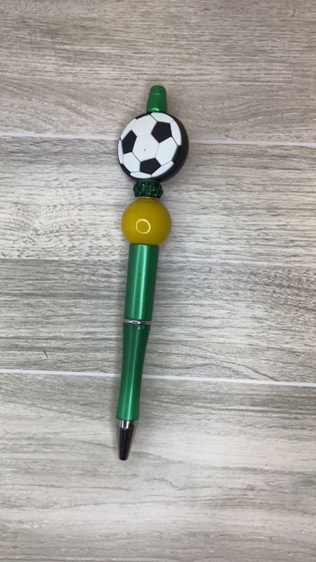 Green pen with Soccer Ball focal