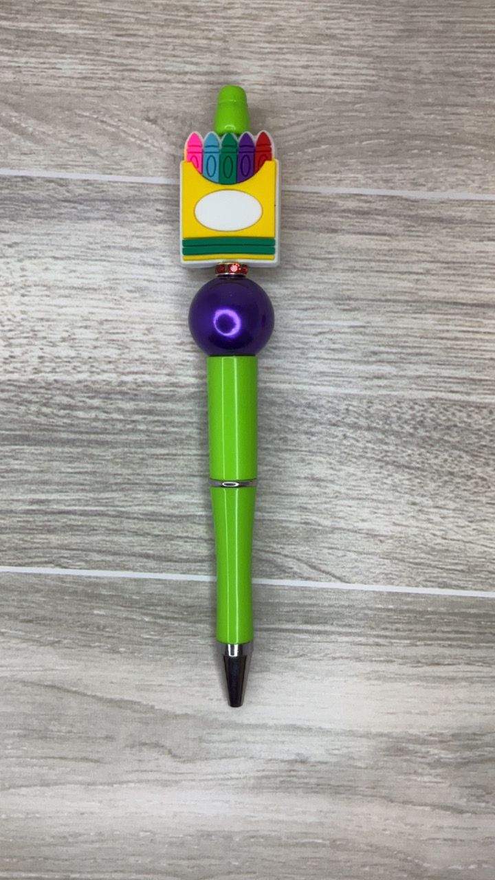 Green pen with Crayon Box focal