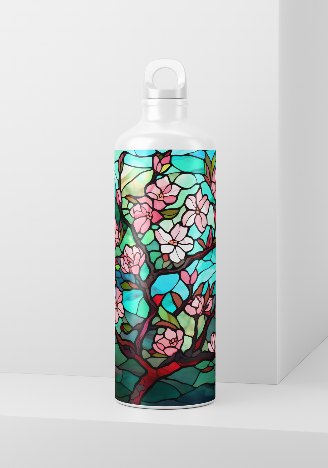 Cherry Blossom Stained Glass - 20oz Skinny wrap only