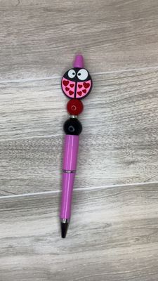 Pink pen with Ladybug focal