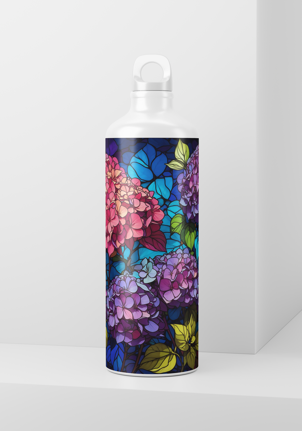 Hydrangea Stained Glass - 20oz Skinny wrap only