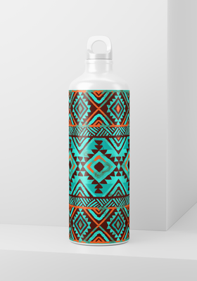 Teal and Orange Tribal - 20oz Skinny wrap only