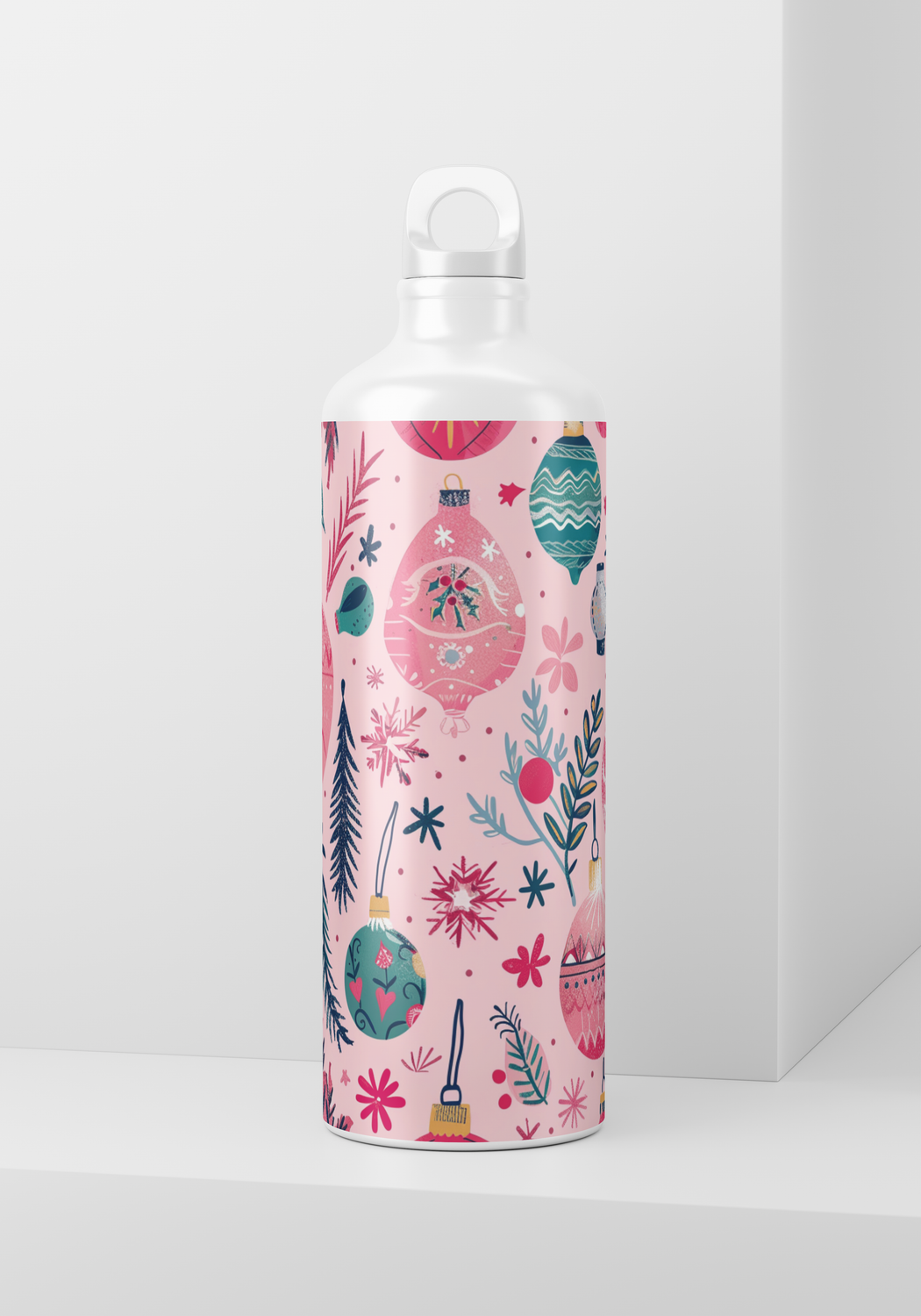 Pink Christmas 2 - 20oz Skinny wrap only