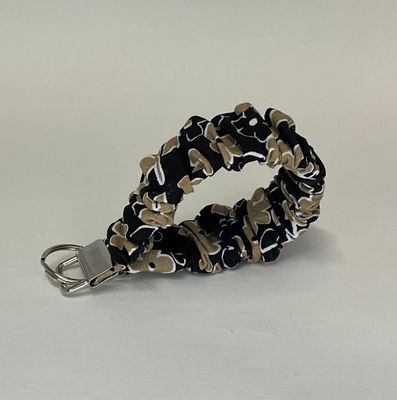 Black with Beige Flowers