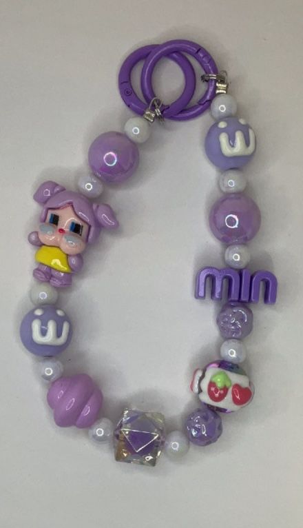 Purple key/phone chain