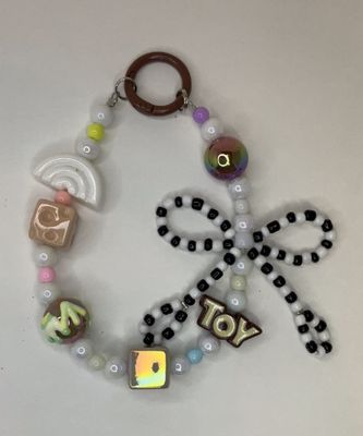 Black and Brown key/phone chain