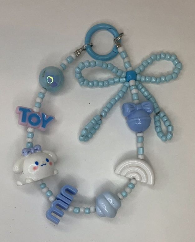 Light Blue key/phone chain