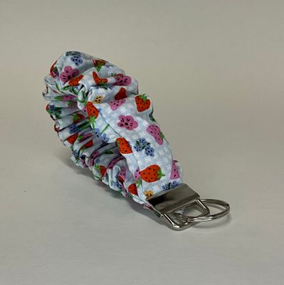 Light Blue with Strawberries and Flowers